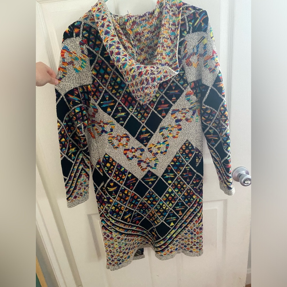 Northern Angel Multicolored Rainbow Cardigan Sweater Duster - Picture 5 of 7